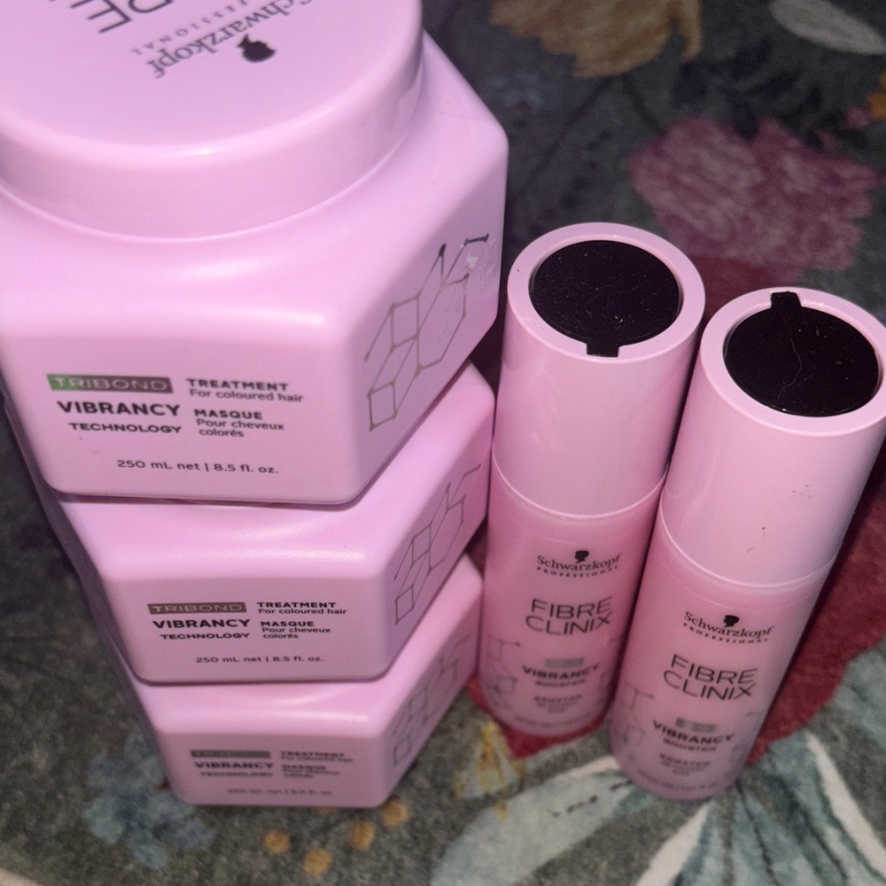 Schwarzkopf Fibre Clinix Vibrancy Hair Treatment Set - Soft Pink